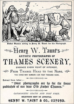 An advertisement flier for Henry Taunt's photographs of the Thames
