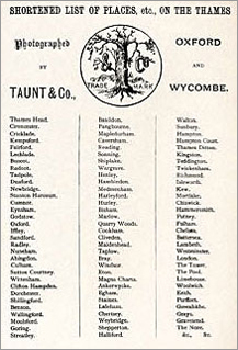 Taunt's list of places for which photographs were available from his shop