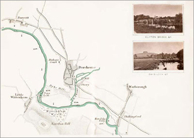 Map: Clifton Hampden to Shillingford, digitised by Graham Diprose & Jeff Robins, copyright Graham Diprose & Jeff Robins
