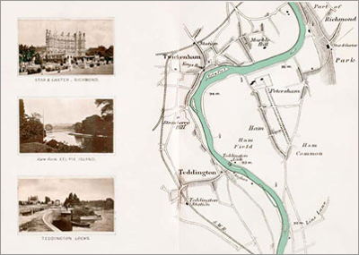 Map: Kingston to Teddington & Richmond, digitised by Graham Diprose & Jeff Robins, copyright Graham Diprose & Jeff Robins