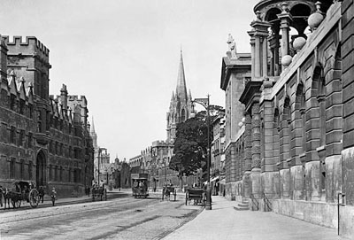 Oxford High Street c1896, photograph by Henry Taunt, reproduced by permission of English Heritage.NMR CC51/00339