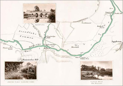 Map: Shifford to Newbridge and Bablockhythe, digitised by Graham Diprose & Jeff Robins, copyright Graham Diprose & Jeff Robins
