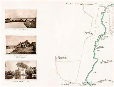 Map: Bablockhythe to Eynsham Bridge, digitised by Graham Diprose & Jeff Robins, copyright Graham Diprose & Jeff Robins