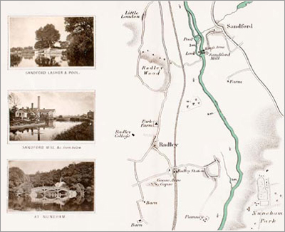 Map: Iffley to Sanford & Nuneham, digitised by Graham Diprose & Jeff Robins, copyright Graham Diprose & Jeff Robins