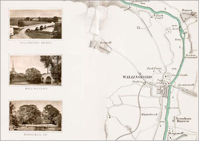 Map: Shillingford to Wallingford & Mongewell, digitised by Graham Diprose & Jeff Robins, copyright Graham Diprose & Jeff Robins