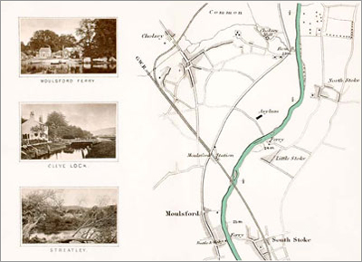 Map: Mongewell to Moulsford & the Beetle and Wedge, digitised by Graham Diprose & Jeff Robins, copyright Graham Diprose & Jeff Robins