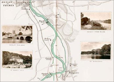 Map: Shiplake to Wargrave & Henley, digitised by Graham Diprose & Jeff Robins, copyright Graham Diprose & Jeff Robins