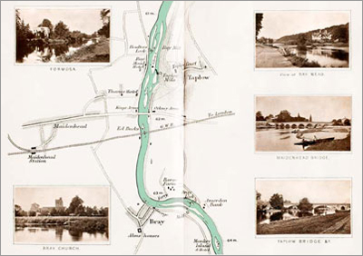 Map: Cliveden Reach to Maidenhead & Monkey Island, digitised by Graham Diprose & Jeff Robins, copyright Graham Diprose & Jeff Robins