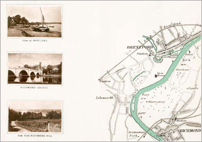 Map: Richmond to Sion, Brentford & Kew, digitised by Graham Diprose & Jeff Robins, copyright Graham Diprose & Jeff Robins